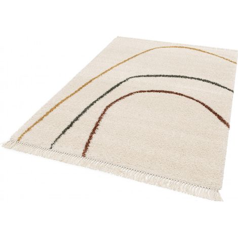 BOBOCHIC - Tapis poils longs SIMY motif abstrait