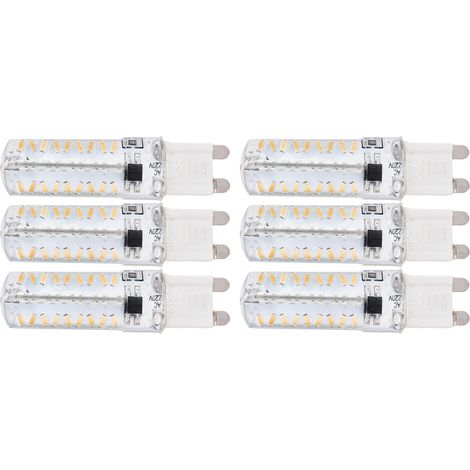 de 6 ampoules G9 72 LED 5W en silicone pour plafonnier ou (1/5)