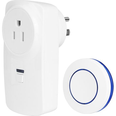 Télécommande sans fil pour appareils électroménagers, prise de courant bidirectionnelle, bleue, prise américaine 250 V (1/5)