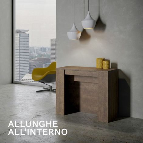 Tavolo Consolle Allungabile VENUS allungabile fino a 296 cm NOCE (1/5)