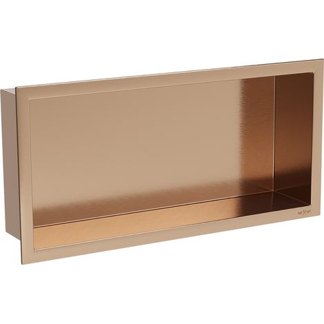 Mexen X-Wall-R Nischenablage mit Flansch 45 x 20 cm, gebürstetes Kupfer - 19C0452010 (1/5)