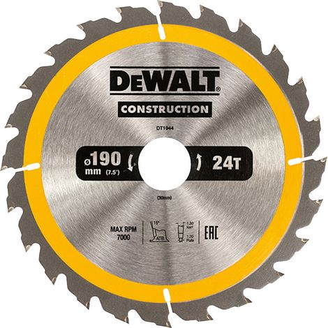 Portable Construction Circular Saw Blade 190 X 30Mm X 24T