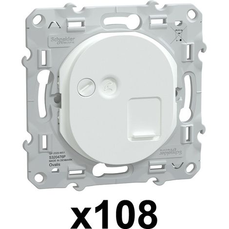Ovalis - Lot de 108 RJ45 Cat6 STP - Blanc - sans emballage unitaire (S320476P) (1/3)