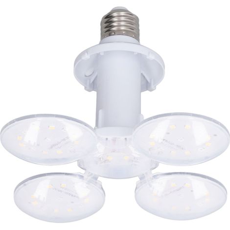 Lampe de croissance LED pliable E27 en forme de ballon de football à 4 feuilles, idéale pour les légumes, les plantes succulentes et les serres hydroponiques (85-275 V). (1/5)