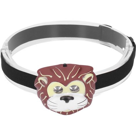 Lanterne frontale LED enfant blanc lumineuse portable lampe frontale cartoon animaux mignons lampe de tête jouet enfant (1/5)
