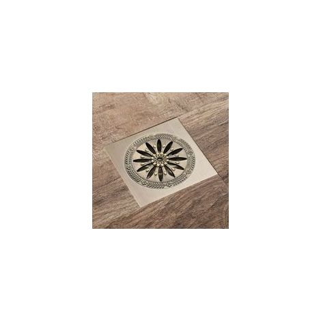 Drain de douche en laiton, Carré Siphon de Sol Anti-odeur Grille Douche pour Salle de Bain Grand Calibre 10 x 10 cm, Accessoires de salle de bain (1/5)
