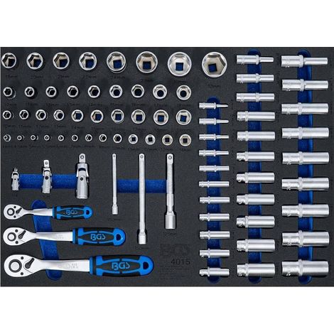 Insert de Servante d Atelier 3/3 - Jeu de 80 Douilles - Acier, Résistant et Complet - Pro - D-Work
