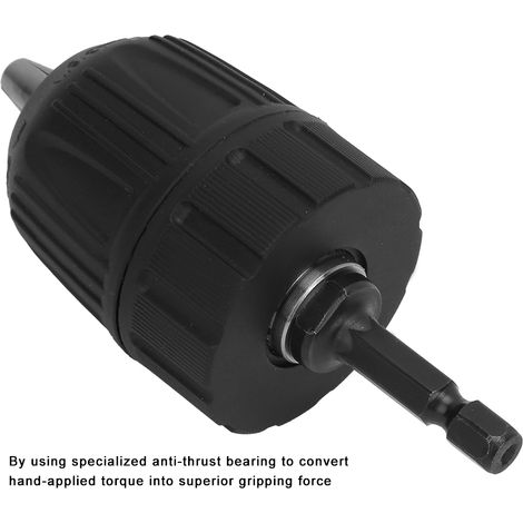 Mandrin de Perceuse en Plastique 0.8-10mm avec Tige d'Extension 3/8-24UNF et Embout Hex 1/4 (1/5)