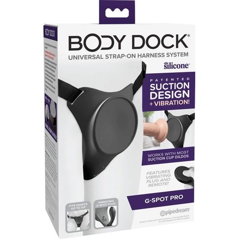 Arnés Body Dock G-Spot Pro: arnés con correas, vibración y control remoto de Pipedream. (1/5)