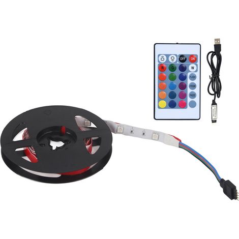 Ruban LED USB 5V 5050 RGB Flexible 3m 90 Lumières pour Fond de Téléviseur Décoration (1/5)