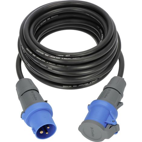Brennenstuhl 1168650610 alimentation Rallonge CEE de camping noir, gris, bleu 10 m H07RN-F 3G 2,5 mm²
