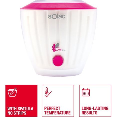 Depiladora Cera caliente SOLAC DC7501 Carepil Blanco/Fucsia, B (1/5)