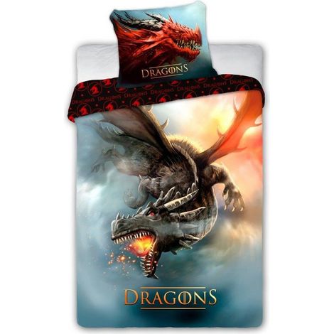 Parure de lit enfant Dragon Volant 140x200