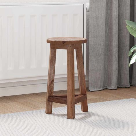 vidaXL Pouf Naturale 28 x 28 x 50 cm Legno di Mogano (1/5)