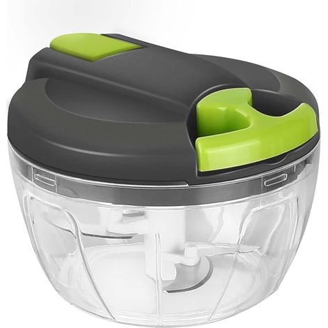 Hachoir Manuel Mini Hachoir avec Cordon Coupe Oignon Manuel Hachoir Oignon Manuel Coupe ail Coupe Lequmes Hacheur pour l'ail Viande Aliments pour Bébé Fruit Légumes (1/5)