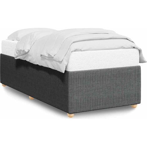 Maison Exclusive - Cadre de lit sans matelas gris foncé 80x200 cm tissu