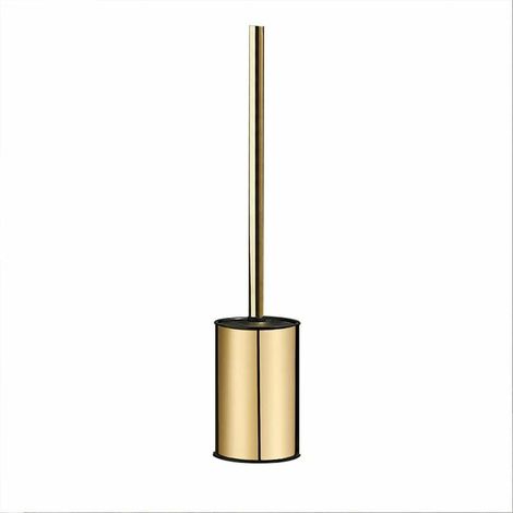 Escobillero redondo de acero inoxidable 304 para baño, dorado, para montar en la pared (dorado) (1/5)