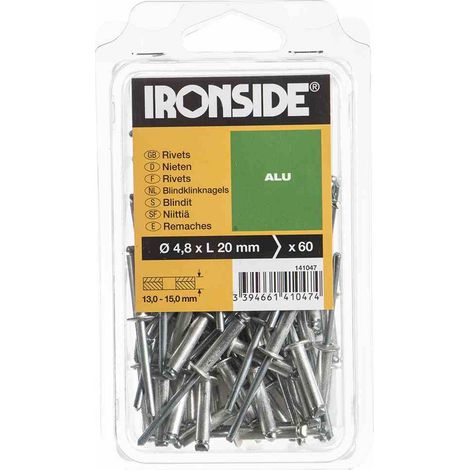 Blindnieten 4,8 x 20 mm Aluminium, Verpackungsinhalt: 60 Stück