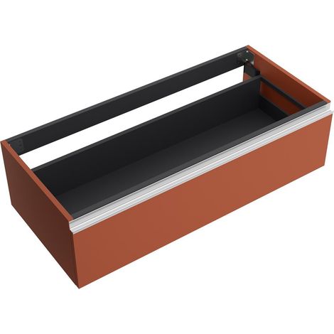 Schrankelement wandhängend SPIRIT 1000 1 Metallschublade mit Softeinzug TERRACOTA 997 x 270 x 450 mm (1/2)