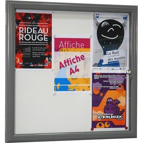 PROVOST - Vitrine d'extérieur Reverso en aluminium gris