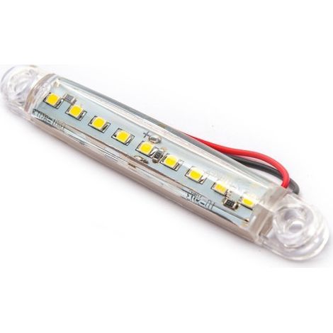 Feu de position à LED 9 LED FR0176B 12-24V 98mm de couleur blanche