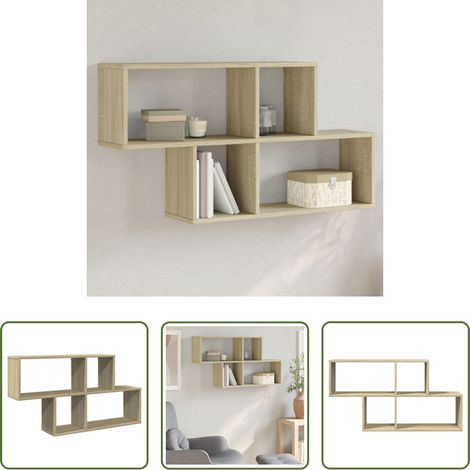 Holzwerkstoff Wandregal -  Wandregal Sonoma-Eiche 100x20x53 cm Holzwerkstoff (1/5)