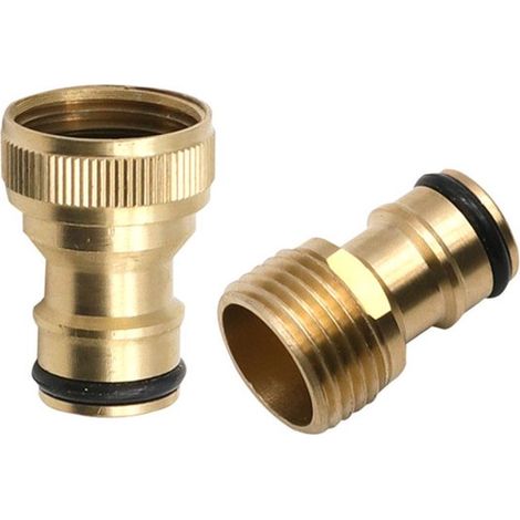 piezas, color latón, compatibles con roscas internas de 22 mm y externas de 24 mm, botellas pulverizadoras, grifos de cocina y fregadero (1/5)