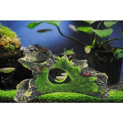 Baumstamm-Dekoration für Aquarien, Harz für die Aquariengestaltung, zum Verstecken von Garnelen und Fischen, Felslandschaft, Baumhöhlen-Dekoration für Aquarien (C) (1/4)