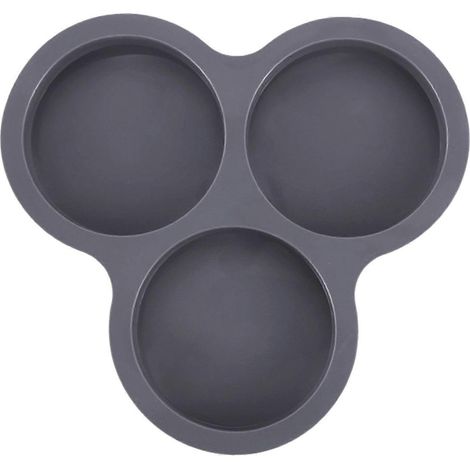 Moule à gâteau en silicone Jikaixiang pour friteuse à air chaud, moule à muffins rond géant de 3 tasses, sans BPA, pour omelettes, gâteaux aux œufs, muffins, tartelettes et crêpes. (1/5)