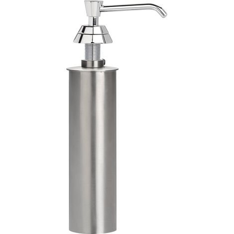 MEDICLINICS DJ0120C Dispensador de Jabón Manual 0,5L AISI 304 y Latón Cromo Brillo para Encastrar - ref: DJ0120C
