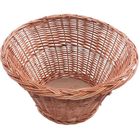 Cesto espositore rotondo in vimini rosso, Ø50H25 cm