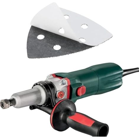 Lot de 4 patins de protection autocollants pour ponceuse Delta 93 x 93 x 93 mm 7 trous compatible avec Metabo DSE 280 Intec DSE 300 Intec (1/3)