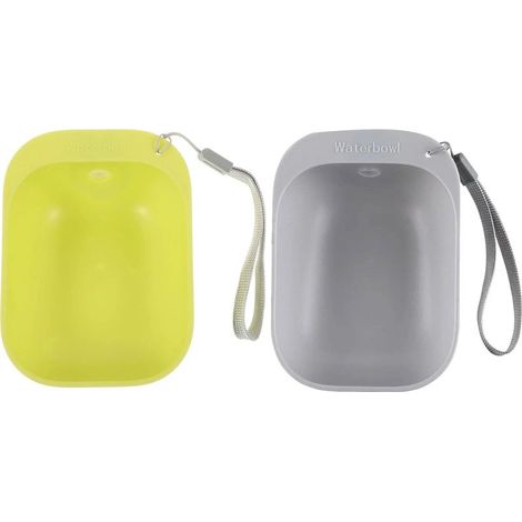 Distributeur d'eau Portable pour Chiens, Mangeoire Multifonctionnelle D'extérieur pour Animaux avec Conception Étanche, Distributeur d'eau pour Chiens avec Raccord pour Bouteille, Lot De 2, Vert&Gris (1/5)