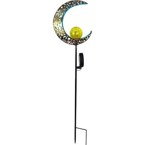 Paysage Lampes Vintage Découpe Design Fer Solaire Pelouse Lumière pour Cour Extérieure Blue Moon (1/5)