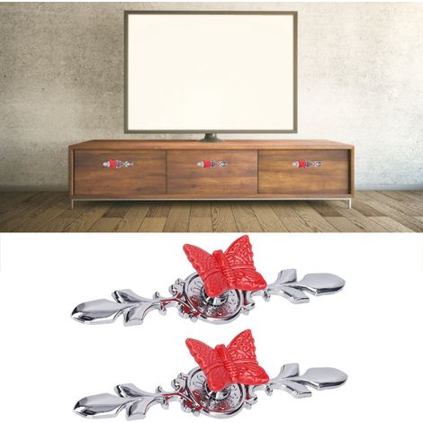 2 ensembles/à vendre : armoires de cuisine de style minimaliste moderne européen, tiroirs, armoires, armoires à chaussures, poignées rondes colorées à un seul trou, rouge 1077D Papillon rouge. (1/5)