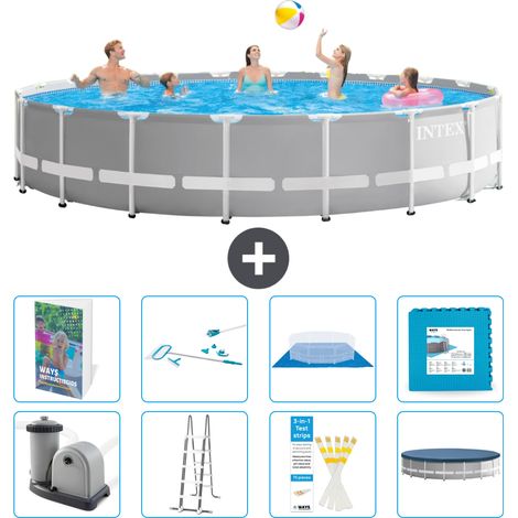 Prism Frame Pool Rund - 610x132 cm - 9-teilig S539