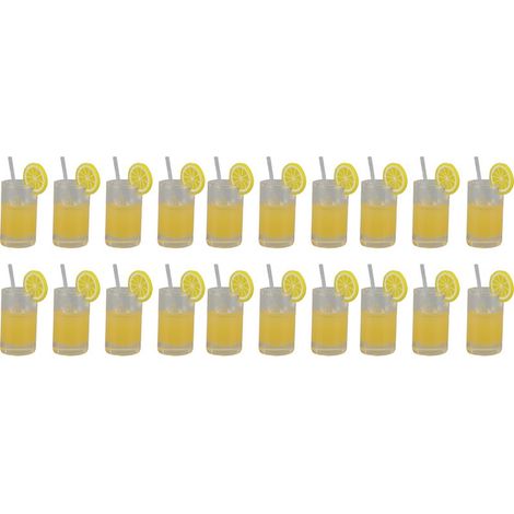 20 Pièces Tasses Citron Miniatures en Résine Détails Réalistes pour Maison de Poupée 1:12 et 1:6 (1/5)