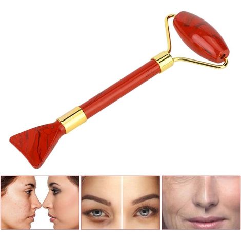Rouleau de Jade pour Soin du Visage, Massage Anti-Âge et Réduction des Rides (1/5)