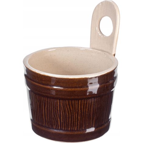 KADAX Steingutgefäß, Steinzeugtopf für Sahne, Butter, Milch, 1L