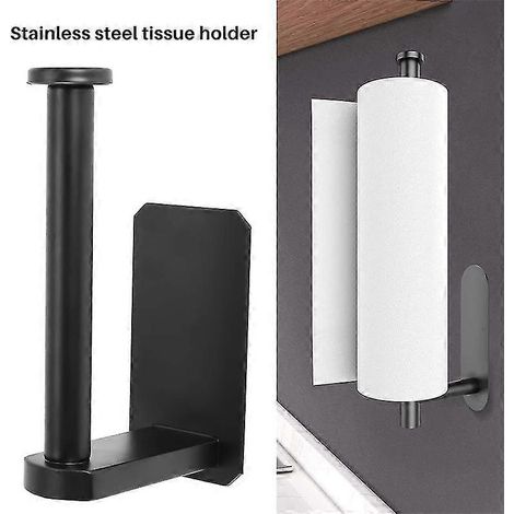 Porte-papier hygiénique auto-adhésif, porte-rouleau de papier toilette adhésif, sans perçage, pour salle de bain et cuisine (1/5)