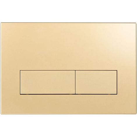 Plaque de Commande WC, Compatible Avec Geberit Sigma, UP300 et UP320, avec Double Chasse, Équipée d'un Set de Leviers de Chasse et d'un Cadre d'Installation, Dims 245 × 164mm.(Gold Matt) (1/5)