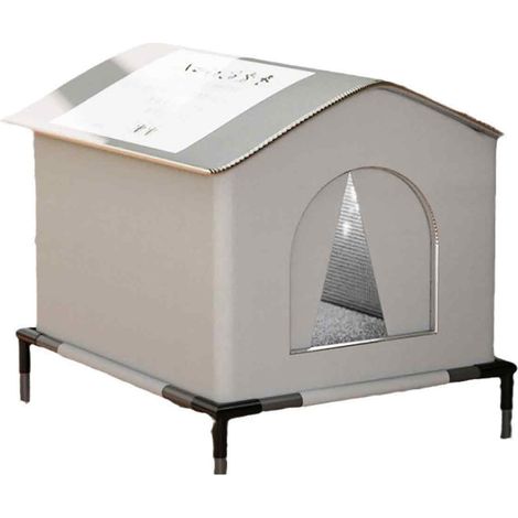 Maison pour Chat extérieur Hiver, Niche pour Chat Exterieur isolée Hiver, abri pour Chat Exterieur avec cabane, (1/5)