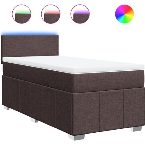 Maison Exclusive - Boxspringbett mit Matratze Dunkelbraun 100x200 (1/5)