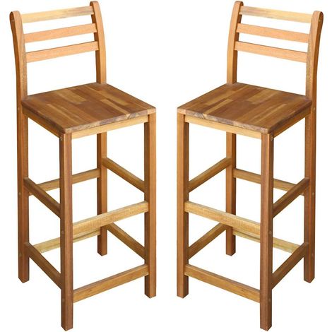 Maison Exclusive - Taburetes de cocina 2 unidades madera maciza d