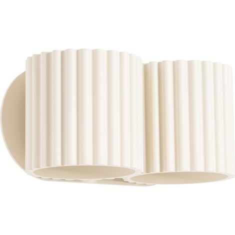 Apliques de pared Aura beige aluminio 2xG9 21cm Sollux (1/5)