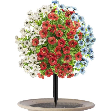 Fleurs artificielles topiaires en boule , décoration végétale pour jardin , arbustes artificiels ver