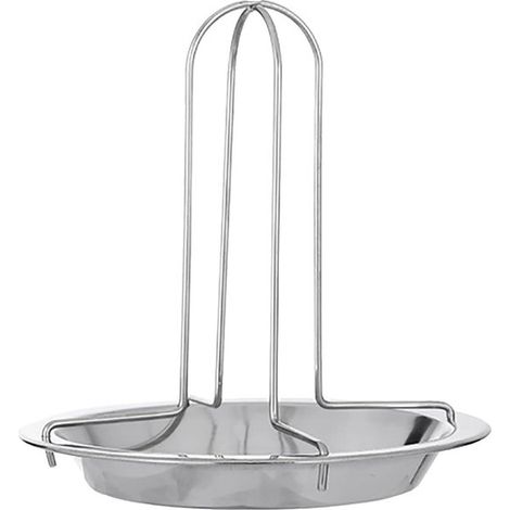 Parrilla para pollo de acero inoxidable - Soporte vertical para pollo - Parrilla exterior - Plegable y portátil - 17x17x3 cm - Plateado (1/5)