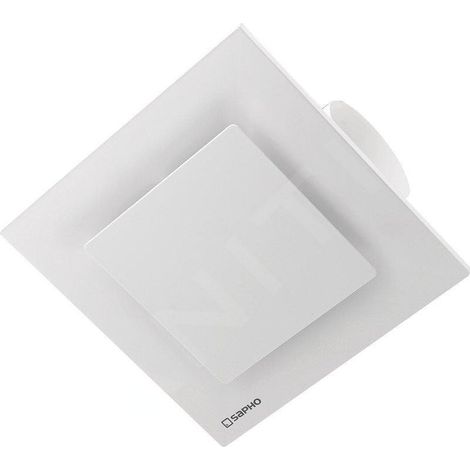 Sapho Tecto - Aérateur axial temporisé, de plafond, 20 W, tuyau 100 mm, blanc TC202 (1/3)