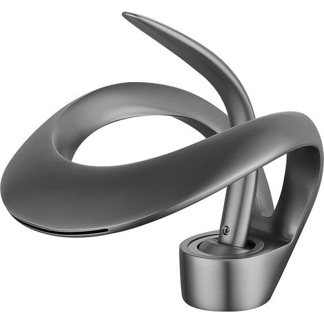 Robinet Cascade Salle De Bain,Robinet De Lavabo Cascade,Cascade Mitigeur Salle Bain Avec Valve En Céramique Monocommande Chaude Et Froide Réglable,Robinet Lavabo Cascade (Gris)