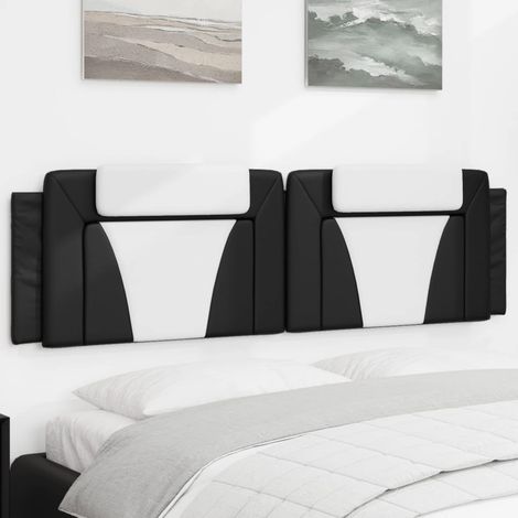 Kopfteil-Kissen "Viana" Schwarz und Weiß 180 cm Kunstleder (1/5)